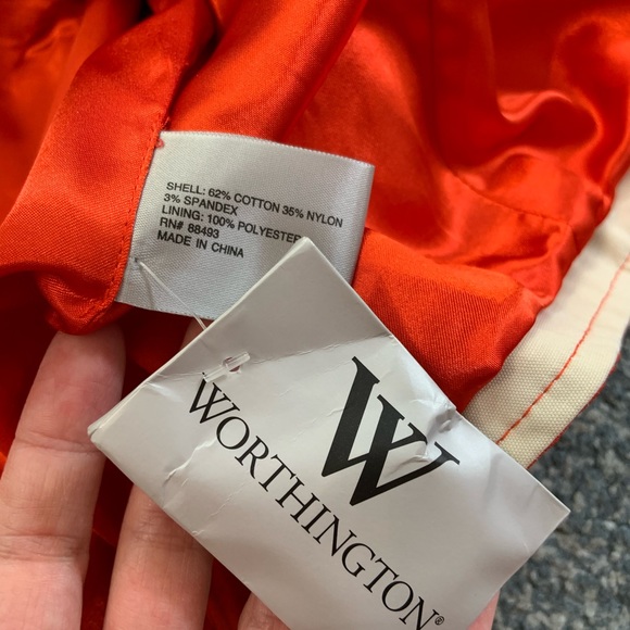 Worthington Orange Red Pea Coat - Picture 7 of 7